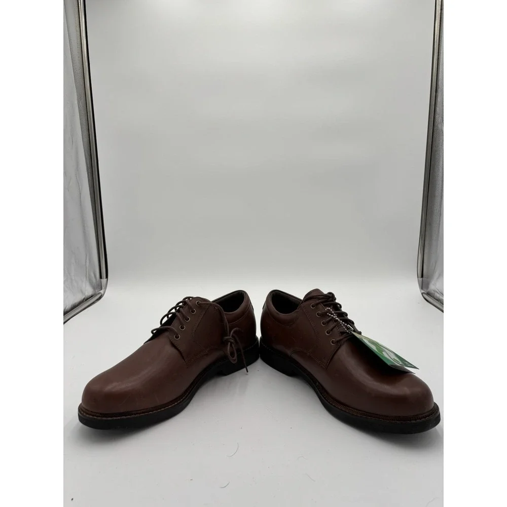 Aetrex Shoes Men's 9 Wide Brown Oxford Lace Up Low Top Casual Leather